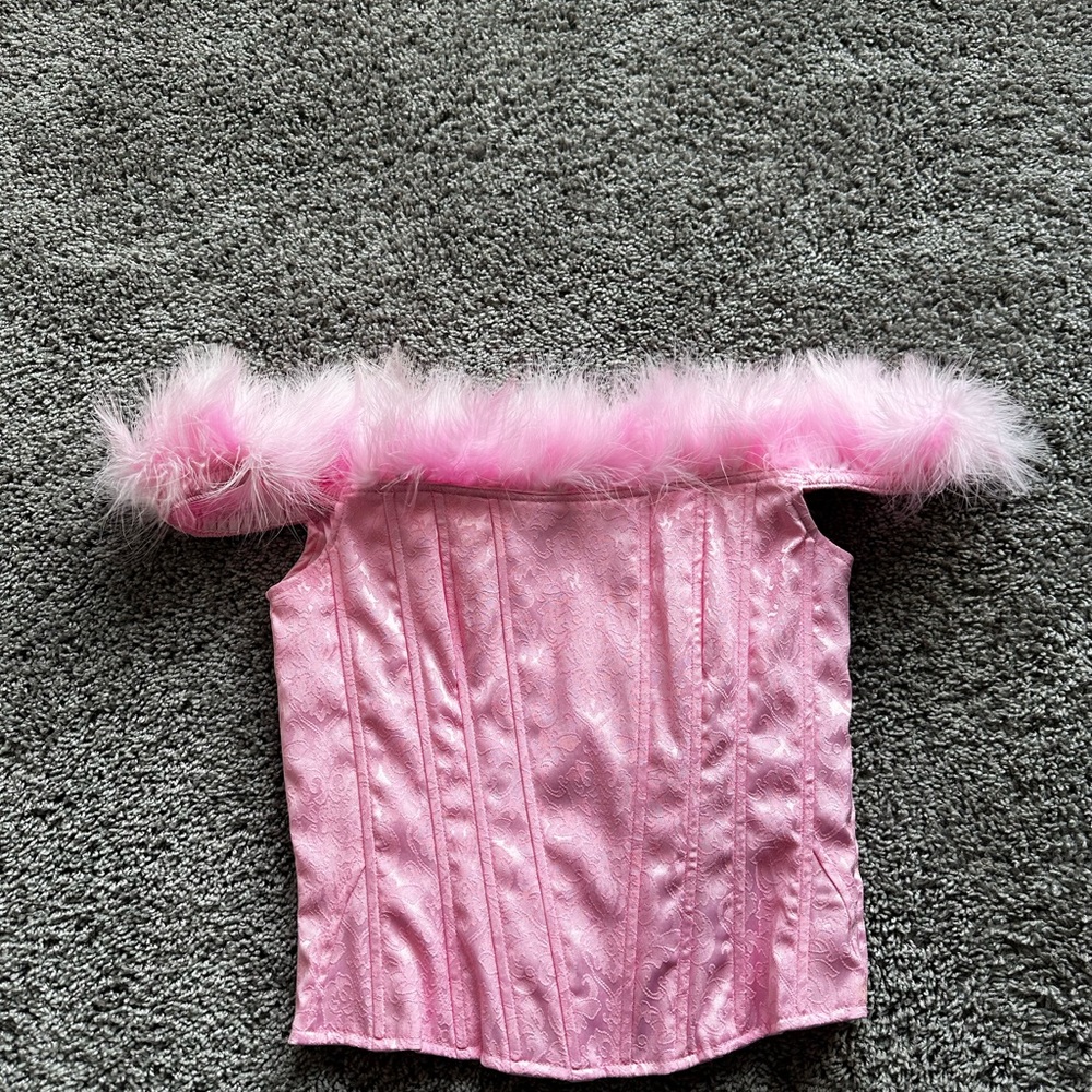 Sugar Thrillz Pink Satin Off-Shoulder Blouse